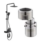 Valve De Robinet De Douche Avec Un Pied Courbé | Étanche En Acier Inoxydable | Adaptateur de Robinet de Douche Fixé au Mur,Pour Cuisine Maison Hôtel Salle De Bain Réparation Et