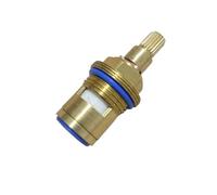 Valve de robinet de remplacement, cartouche de disque à tige en céramique en laiton de remplacement avec poignée croisée, Valve de robinet quart de tour(Blue)