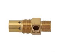 Valve de sécurité pour compresseur d'air en zinc avec filetage de compression mâle G3/8 NPT Plus G1/2 pour clapet anti-retour de réservoir Port doré (laiton)