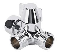 Valve de séparateur à 3 voies, Connecteur d'adaptateur en forme de laiton G1 / 2 pouces en laiton pour le bras douche à angle Bouchette Bidet Robinet Splitter du tuyau jardin