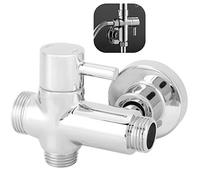 Valve de séparateur de tête de inverseur de douche, G1/2 "Séparateur de inverseur de valve de inverseur de bras de douche en cuivre rond mural avec base Pièce de rechange pour sy