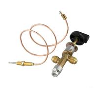 Valve de surveillance de la flamme au propane avec thermocouple et bouton rotatif, soupape de sécurité basse pression 65 mbar pour barbecue à gaz et chauffage, filetage M8 60 cm longueur de sonde, 1/2