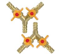 Valve de Tuyau à 3 Voies, 2 Pièces 11.5mm Robinet à Tournant Sphérique de Tuyau, Raccord de Tuyau Adaptateur, Connecteur de Tuyau Ball Valve Y Forme pour Gaz, Eau, Fioul, Jardin