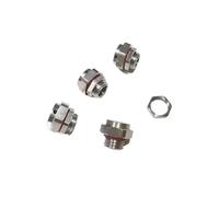Valve de Ventilation Hydraulique Étanche Type à vis de perméabilité à l'air SS304 avec écrou hexagonal, vanne de ventilation étanche en acier inoxydable IP67(M8x1.25,ALUMINIUM_5PCS)