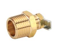 Valve de Vidange Chauffe-eau Laiton pour Camping-car | Filetage NPT 1/2 pouce, Poignée à Aile Manuelle, Remplacement Robinet Usé