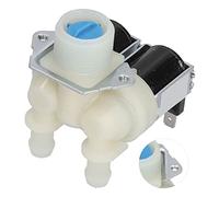 Valve d'eau Magnétique, Remplacement de Valve d'entrée d'eau de Machine à Laver AC 220 V-240 V en Alliage d'aluminium Aimant Double Tête Valve Rondelle Pièces Accessoires