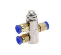 Valve d'échappement 2 positions, 5 voies marche/arrêt M5, bouton-poussoir fileté, valve mécanique pneumatique à air TV-4P avec accessoires(8MM)