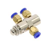 Valve d'échappement mécanique pneumatique à cylindre, 2 positions, 5 voies, bouton-poussoir fileté M5, interrupteur TV-4P avec accessoires(TAC2-4P-PC6MM)
