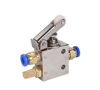Valve d'échappement TAC2-31P-34C, 2 positions, 3 voies, levier à rouleau, valve mécanique, interrupteur de valve pneumatique, filetage interne 1/8" avec accessoires(6MM)