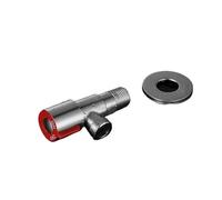 Valve d'entrée chaude et froide en acier inoxydable, vannes d'angle de remplissage de toilettes, robinet de chauffe-eau de lavabo d'évier for accessoires de cuisine et de salle de bains(Red)