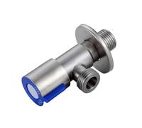 Valve d'entrée chaude et froide en acier inoxydable, vannes d'angle de remplissage de toilettes, robinet de chauffe-eau de lavabo d'évier for accessoires de cuisine et de salle de bains(Bleu)