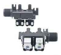 Valve d'entrée de machine à laver simple double triple solénoïde connecteur pour lave-vaisselle appareils ménagers finition chromée 10 x 4 x 4 cm (E)