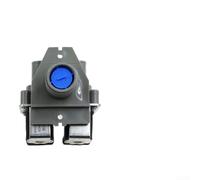 Valve d'entrée d'eau entièrement automatique pour machine à laver Haier FCS180B Pièce de rechange double tête grise 5 x 7,4 cm Contrôle efficace du débit Accessoire pour appareils ménagers