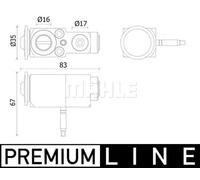Valve d'expansion de climatisation R 134a AVE 140 000P MAHLE pour BMW