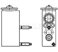 Valve d'expansion de climatisation R 134a AVE 67 000P MAHLE pour CITROËN DS