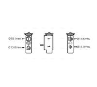 Valve d'expansion de climatisation R 134a FD1492 AVA QUALITY COOLING pour FORD