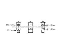 Valve d'expansion de climatisation R 134a VN1366 AVA QUALITY COOLING pour VW