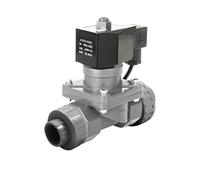 Valve d'interface à double vissage, résistante à la corrosion, électrovanne DC24, DN15, DN20, DN25, DN32, DN40, DN50 (Dual Union-ac220 V, DN20)