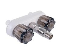 Valve douche camping-car - Robinet haute pression pour véhicule loisir | Adaptateur remplacement raccord rapide | Mitigeur extérieur double commande eau chaude froide | Pour motorisé, bateau, camping,