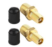 Valve, Duokon 2 pièces 1/8 pouce NPT 0,4 pouce MPT valve de remplissage de réservoir de compresseur d'air de pneu en laiton