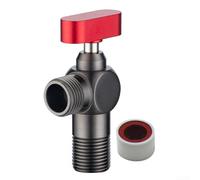 Valve en laiton conviviale pour chauffe-eau, contrôle efficace du débit avec fonctions anti-fuite pour la tranquillité d'esprit (gris + rouge)