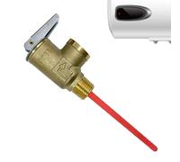 Valve en relief - Hot Water Tank Safety Valves, Long Lasting Brass Accessory, Portable Extended Probe Design | Plumbing System Protection for Boilers Residential Buildings Commercial Properties