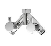 Valve Inverseur de Douche Robinet d'arrêt double en laiton G1/2, vanne T, inverseur de douche 3 voies, Y for robinet baignoire à 2 poignées Salle de bain(Chrome Y-valve)