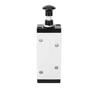 Valve manuelle à levier, 5 voies, coquille en alliage d’aluminium G1 / 4" - Robuste et sûre, faible taux de défaillance, idéale pour systèmes pneumatiques