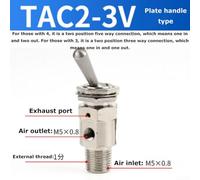 Valve mécanique compacte en laiton, 2 positions 35 voies, design anti-fuite pour une performance améliorée dans les systèmes haute pression (TAC2-4V (TAC 2-3V (clé))