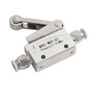 Valve mécanique MOV02 - Rouleau pneumatique de type 2 voies 2 positions avec construction en aluminium et ports d'air 1/8 pour applications pneumatiques industrielles
