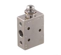Valve mécanique pneumatique à 2 positions, valve à bouton poussoir 3/5 voies en laiton, pression de fonctionnement 0-1,0 MPa, contrôle du flux d'air pour tuyaux en PU et PE, série TAC2 compacte