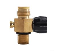 Valve Plongée DIN pour cuivre 5000 PSI G1/2-14 Valve Plongée | Capacité 5000 PSI, corps en pour cuivre pour robuste, disque de sécurité, filetage G1/2-14, usage professionnel(5/8 Black)