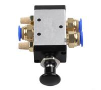Valve pneumatique à traction manuelle 4R210-08 5/2 voies G1/4" BSPT avec silencieux et connecteurs pour contrôle de la pression d'air dans les installations industrielles Boîtier en métal robuste