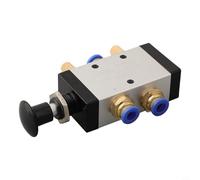 Valve pneumatique manuelle Push-Pull 4R210-08, 5 voies 2 positions avec filetage G1/4 BSPT, silencieux en bronze fritté et kit de connecteur mâle pour