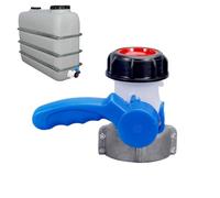 Valve pour Cuve | Valve pour Réservoir avec Filetage de 61 mm,Raccord de Remplacement pour Tuyau Robuste Anti-Fuites - Utilisation Domestique, Jardinage et Industrielle