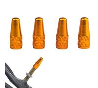Valve pour vélo | 4 Bouchons Valve en Alliage d'aluminium | Bouchons Pneu Chambre à air Robustes Valve Style français anodisé pour VTT, VTT, Rianpesn