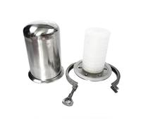 Valve respiratoire à trois pinces, virole de filtre, SS304, 2,5 pouces, diamètre extérieur 50,5 mm, 1 pièce(Body 76mm Clamp 50.5)