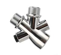 Valve T-Split 1/2" pour applications de plomberie avec compatibilité avec pommeaux de douche et douchette à main avec raccords filetés standard sur tous les ports