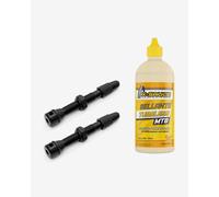 Valve Tubeless SpeedSix 40 mm 3 trous + Liquide d'étanchéité X-Sauce pour tubeless VTT