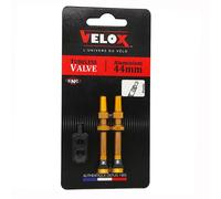 Valves de pneu tubeless alu Velox Presta (x2) Doré