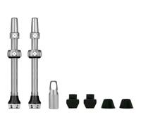Valves pour pneu sans chambre à air - Paire de 2 - Alu - 60mm - Argent - Muc-Off