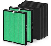VALZONE Lot de 2 filtres HEPA de Rechange pour purificateur d'air Coway Airmega 150, 2 filtres HEPA Verts et 4 filtres à Charbon Actif, numéro de pièce AP-1019C-FP