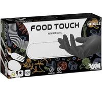 VAM FOOD TOUCH Gants en nitrile 4 grammes, idéal pour l'industrie alimentaire, Ho.Re.Ca, esthétique et tatoueurs, de qualité supérieure (100, L)