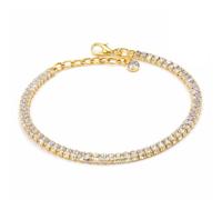 VAMA FASHIONS Adjustable 18K Plated Crystal Sparkling Rhinestone Single Ankle Anklet Payal Toe Foot Leg Chain Bracelet Jewelry for Women (Gold Plated Single Anklet)