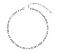 VAMA FASHIONS Adjustable 18K Silver Plated Figaro Chain Ankle Anklet Leg Toes Foot Payal Heel Anklets Bracelet Chains For Women