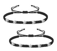 VAMA FASHIONS Adjustable 1Pair Black Thread Kala Dhanga Nazar Drishti Star Fish Charms Ankle Anklet Handmade Nazar Nazariya Leg Payal For Women
