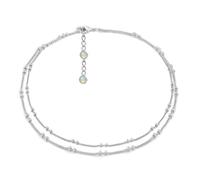 VAMA FASHIONS Adjustable Silver Plated Double Layered Anklet Single Leg Chain Ankle Chains Toes Foot Anklets Jewelry For Women (Silver Beads Ankle Anklets)