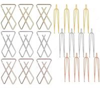 VAMA FASHIONS Broche à clipser pour sari de mariée - Épingles de sécurité pour manteau, robe, châle - 21, Big - 6cm & 6.5cm, Métal, Sans pierre précieuse