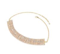 VAMA FASHIONS Elegant 18K Gold Plated Anklet 10 Line Rhinestone Payal Adjustable Foot Chain Single Leg Ankle Bridal Jewellry For Women