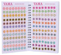 VAMA FASHIONS Multicolor Round Pastel English Mint Colors Stone Border Booklet Forehead Sindoor Sticker bindi book for women